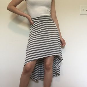 *Sold* Black and Grey High Low Skirt